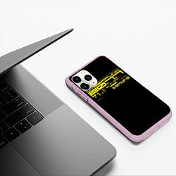 Чехол iPhone 11 Pro матовый Cyberpunk 2077, цвет: 3D-розовый — фото 2