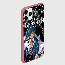 Чехол iPhone 11 Pro матовый Enshin Impact, цвет: 3D-малиновый — фото 2