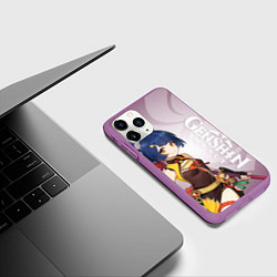 Чехол iPhone 11 Pro матовый GENSHIN IMPACT, СЯН ЛИН, цвет: 3D-фиолетовый — фото 2