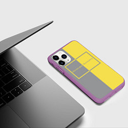 Чехол iPhone 11 Pro матовый Ultimate Grey X Illuminating, цвет: 3D-фиолетовый — фото 2