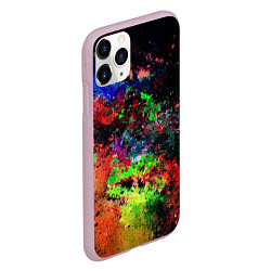 Чехол iPhone 11 Pro матовый Краски, цвет: 3D-розовый — фото 2