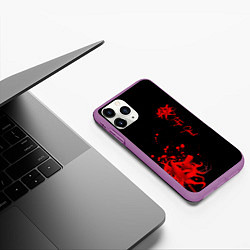 Чехол iPhone 11 Pro матовый Tokyo Ghoul, цвет: 3D-фиолетовый — фото 2