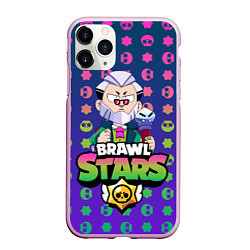 Чехол iPhone 11 Pro матовый Brawl Stars Byron, цвет: 3D-розовый