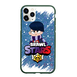 Чехол iPhone 11 Pro матовый Brawl Stars Edgar, цвет: 3D-темно-зеленый