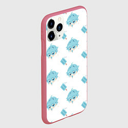 Чехол iPhone 11 Pro матовый Genshin Impact, цвет: 3D-малиновый — фото 2