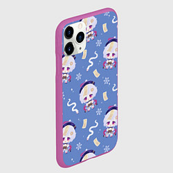 Чехол iPhone 11 Pro матовый Genshin Impact, цвет: 3D-фиолетовый — фото 2