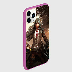 Чехол iPhone 11 Pro матовый PUBG, цвет: 3D-фиолетовый — фото 2