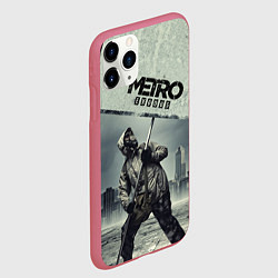 Чехол iPhone 11 Pro матовый Metro Exodus, цвет: 3D-малиновый — фото 2