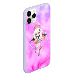 Чехол iPhone 11 Pro матовый Genshin Impact, цвет: 3D-светло-сиреневый — фото 2