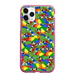 Чехол iPhone 11 Pro матовый ПЕПЕ КЛОУН, цвет: 3D-малиновый