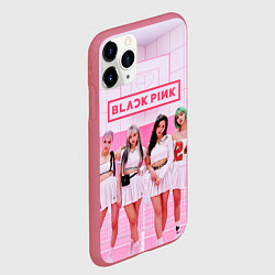 Чехол iPhone 11 Pro матовый BLACKPINK, цвет: 3D-малиновый — фото 2