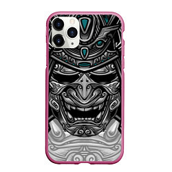 Чехол iPhone 11 Pro матовый Cyber Samurai, цвет: 3D-малиновый