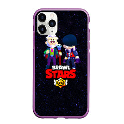 Чехол iPhone 11 Pro матовый Brawl Stars, цвет: 3D-фиолетовый