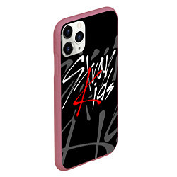 Чехол iPhone 11 Pro матовый STRAY KIDS, цвет: 3D-малиновый — фото 2