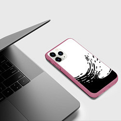 Чехол iPhone 11 Pro матовый Good Vibes, цвет: 3D-малиновый — фото 2