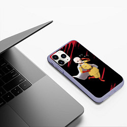Чехол iPhone 11 Pro матовый One Punch Girl, цвет: 3D-светло-сиреневый — фото 2