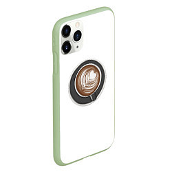 Чехол iPhone 11 Pro матовый Кружка кофе, цвет: 3D-салатовый — фото 2