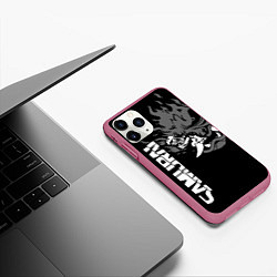 Чехол iPhone 11 Pro матовый SAMURAI 2077, цвет: 3D-малиновый — фото 2