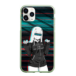 Чехол iPhone 11 Pro матовый Zero Two Senpai, цвет: 3D-салатовый