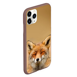 Чехол iPhone 11 Pro матовый Милая лисичка, цвет: 3D-коричневый — фото 2