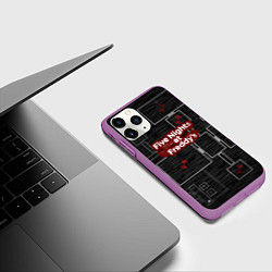 Чехол iPhone 11 Pro матовый Five Nights At Freddy, цвет: 3D-фиолетовый — фото 2