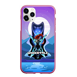 Чехол iPhone 11 Pro матовый Undertale, цвет: 3D-малиновый