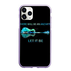 Чехол iPhone 11 Pro матовый The Beatles, цвет: 3D-светло-сиреневый