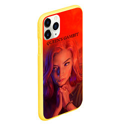 Чехол iPhone 11 Pro матовый Queens Gambit Ход Королевы, цвет: 3D-желтый — фото 2