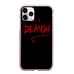 Чехол iPhone 11 Pro матовый ДЕМОН, цвет: 3D-розовый