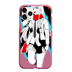 Чехол iPhone 11 Pro матовый Darling in the Franxx, цвет: 3D-малиновый