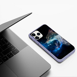 Чехол iPhone 11 Pro матовый Волчара Юморит, цвет: 3D-светло-сиреневый — фото 2