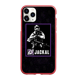 Чехол iPhone 11 Pro матовый Jackal, цвет: 3D-красный