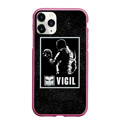 Чехол iPhone 11 Pro матовый Vigil, цвет: 3D-малиновый