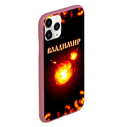 Чехол iPhone 11 Pro матовый Владимир, цвет: 3D-малиновый — фото 2