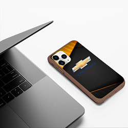 Чехол iPhone 11 Pro матовый CHEVROLET Шевроле, цвет: 3D-коричневый — фото 2