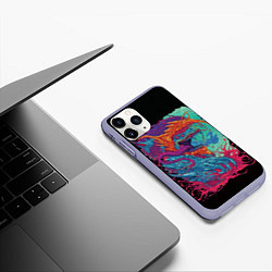Чехол iPhone 11 Pro матовый Hyper beast art, цвет: 3D-светло-сиреневый — фото 2