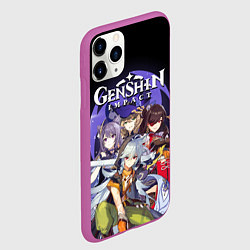 Чехол iPhone 11 Pro матовый GENSHIN IMPACT ЭЛЕКТРО, цвет: 3D-фиолетовый — фото 2
