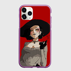 Чехол iPhone 11 Pro матовый Residen Evil Вампирша village, цвет: 3D-фиолетовый