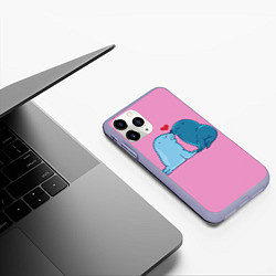 Чехол iPhone 11 Pro матовый Любовь, цвет: 3D-светло-сиреневый — фото 2