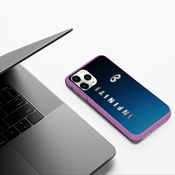 Чехол iPhone 11 Pro матовый INFINITI, цвет: 3D-фиолетовый — фото 2