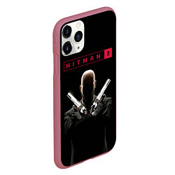 Чехол iPhone 11 Pro матовый Hitman III, цвет: 3D-малиновый — фото 2
