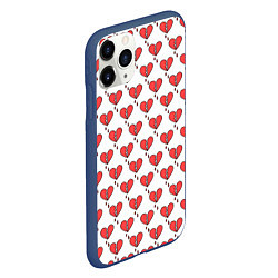 Чехол iPhone 11 Pro матовый Разбитое Сердце, цвет: 3D-тёмно-синий — фото 2