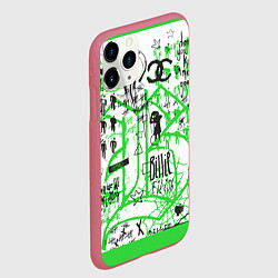 Чехол iPhone 11 Pro матовый Билли Айлиш, цвет: 3D-малиновый — фото 2