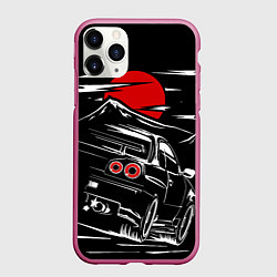 Чехол iPhone 11 Pro матовый Skyline R 34 R34 скайлайн, цвет: 3D-малиновый