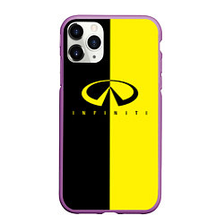 Чехол iPhone 11 Pro матовый INFINITI logo, цвет: 3D-фиолетовый