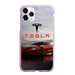 Чехол iPhone 11 Pro матовый Tesla Roadster