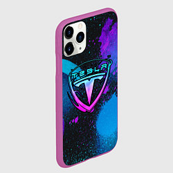 Чехол iPhone 11 Pro матовый TESLA NEON, цвет: 3D-фиолетовый — фото 2
