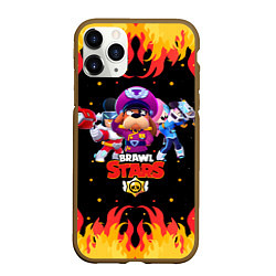 Чехол iPhone 11 Pro матовый Brawl Stars the StarrForce, цвет: 3D-коричневый