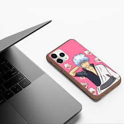 Чехол iPhone 11 Pro матовый Gintama Гинтама, цвет: 3D-коричневый — фото 2