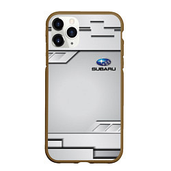 Чехол iPhone 11 Pro матовый SUBARU СУБАРУ, цвет: 3D-коричневый